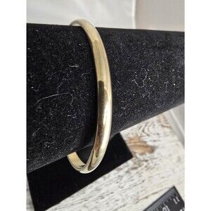 Vintage Trifari Gold Tone Bangle Bracelet Stack Minimalist Layering #132